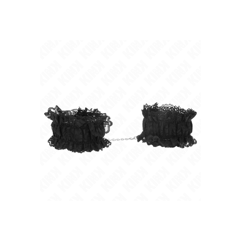 KINK - ATTACHE-POIGNETS ÉLASTIQUES EN DENTELLE NOIR - KINK WRIST REST…