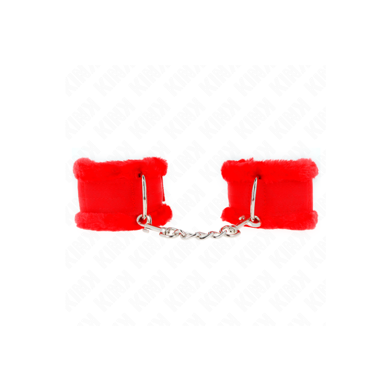 KINK - POGGIPOLSO FODERATO IN PELLICCIA ROSSO REGOLABILE 17-31 CM X 7…