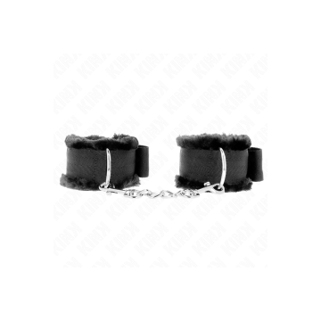 KINK - FURRY LINED WRIST RESTRAINTS BLACK ADJUSTABLE 17-31 CM X 7 CM…