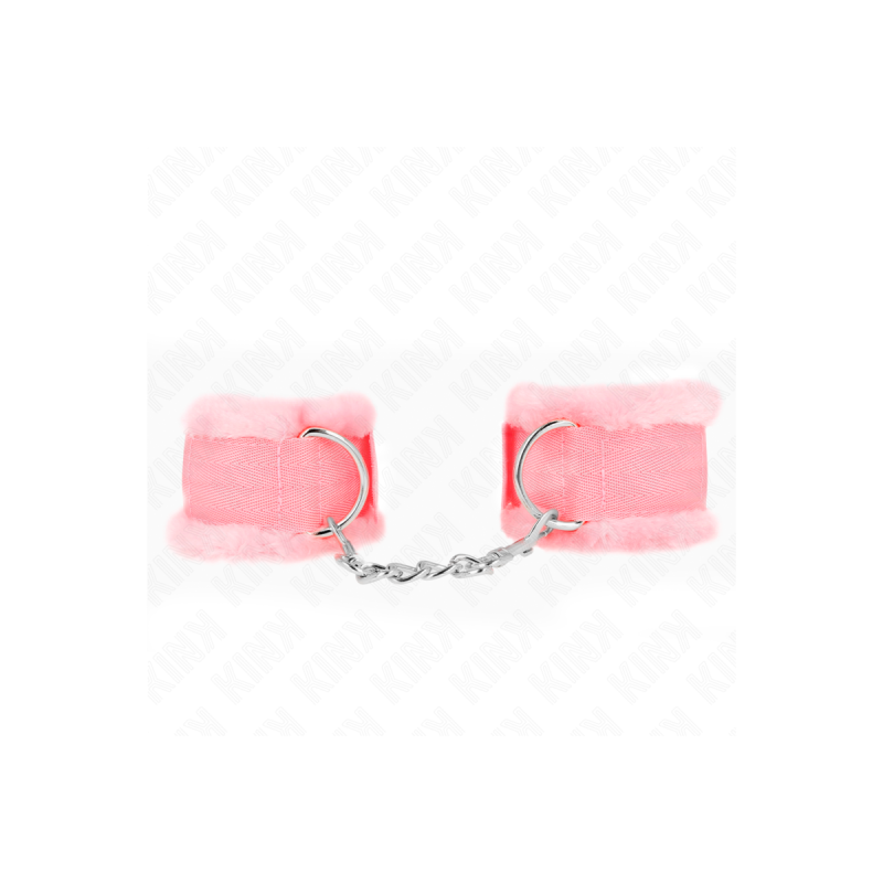 KINK - APPUI-POIGNETS DOUBLÉS DE FOURRURE ROSE RÉGLABLE 17-31 CM X 7…