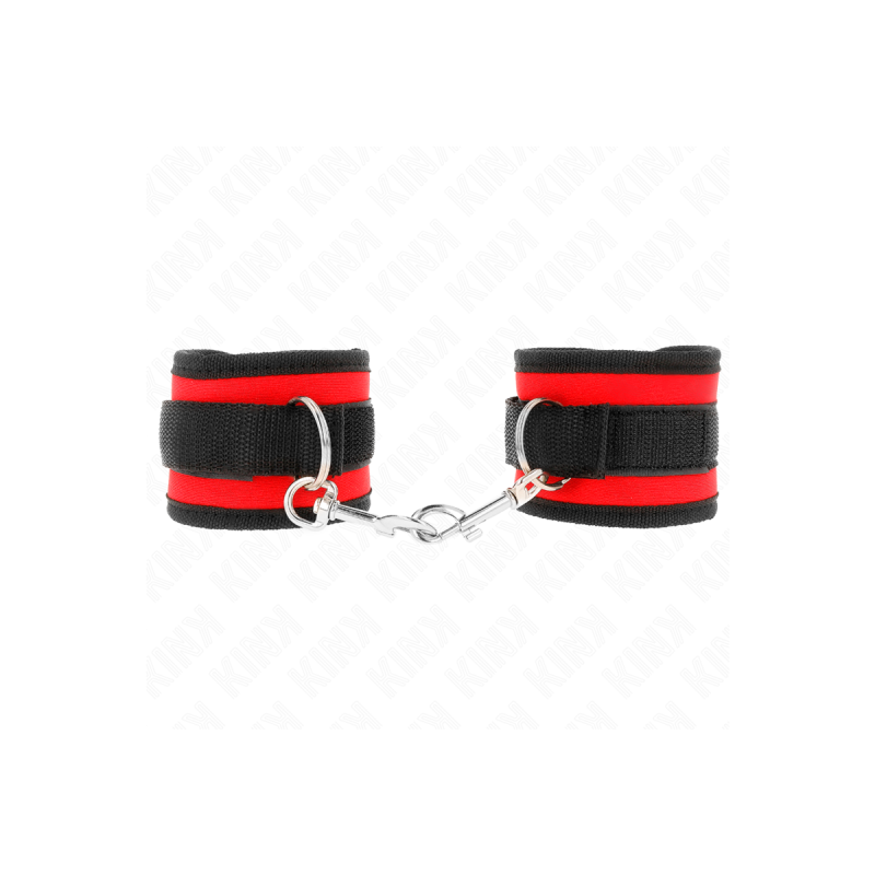 KINK - TENUTA DA POLSO IN NYLON HOOK&LOOP ROSSO-NERO MODELLO 2 REGOLA…