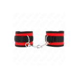 KINK - NYLON BIND-HANDHANDFESSELN MIT KLETTVERSCHLUSS ROT-SCHWARZ MOD…