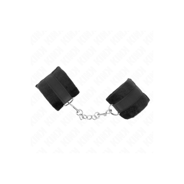 KINK - BEGINNER FUR HAND CUFFS BLACK 30 X 7 CM - KINK WRIST RESTRAINT…