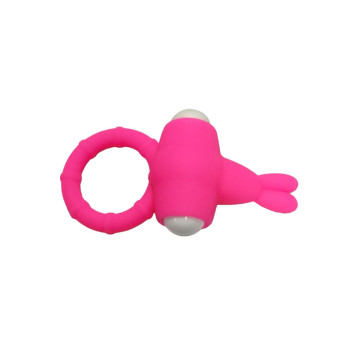 ARMONY - MS BUNNY VIBRATOR RING SILICONE PINK - ARMONY FOR HIM - Cock…