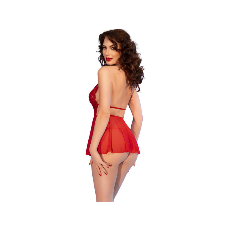 Chilirose - Cr 4720 Babydoll & Tanga Rojo M | Vybes.it