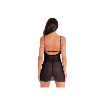 Livco Corsetti Fashion - Krolina Lc 90734 Chemise + Tanga Negro