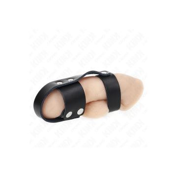 KINK - PENISKÄFIGRING AUS LEDER MIT VERSTELLBAREM HOCKENTRENNER - KIN…