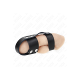 KINK - ANELLO PER GABBIA PER PENE IN PELLE CON DIVISORE PER PALLINE R…