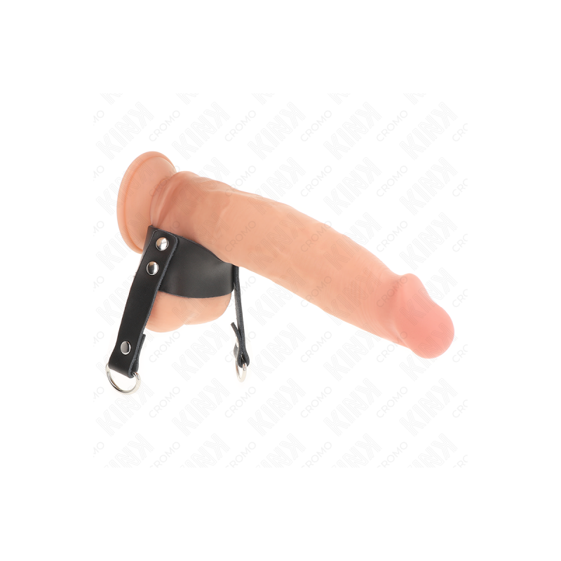 KINK - ANELLO PER PENE CON ANELLI A FORMA DI "D" 18,5 X 3,3 CM - KINK…