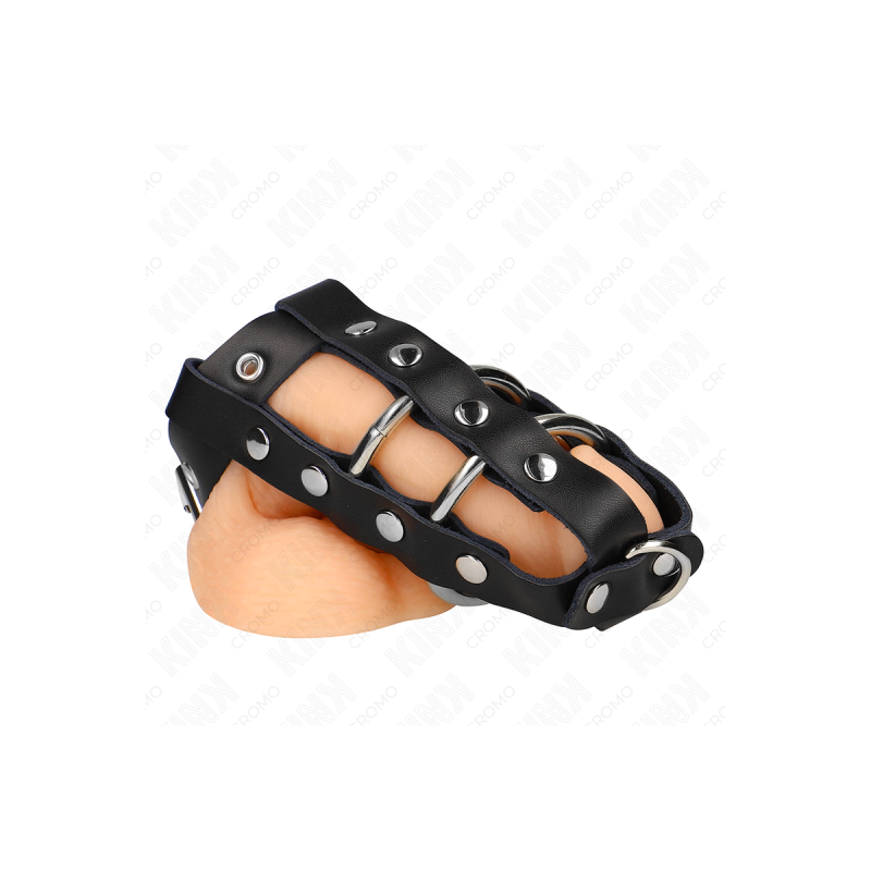 KINK - VERSTELLBARER PENISKÄFIG MIT SCHLOSS - KINK RING POWER - BDSM-…
