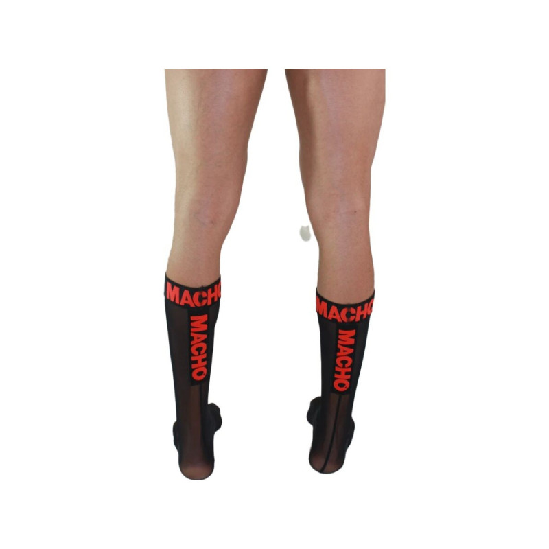 MACHO - CALZINI SOTTILI TAGLIA UNICA NERO/ROSSO - MACHO UNDERWEAR