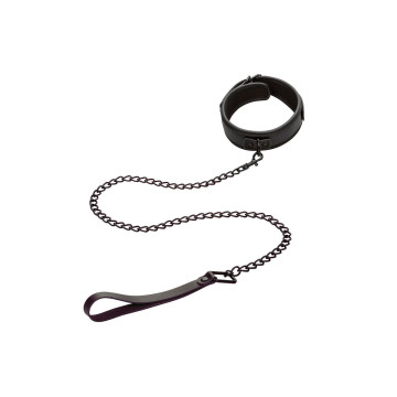 Calexotics - Nocturnal Collar Y Correa Cuero Ajustable Negro |