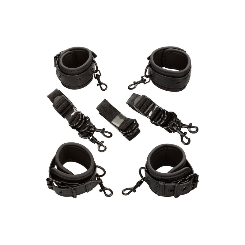 Calexotics - Nocturnal Ceinture De Lit Réglable En Cuir Noir |