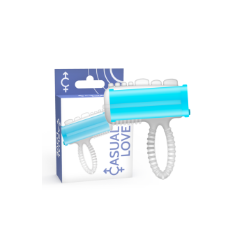 CASUAL LOVE - RING TONGUE VIBRATING BLEU - Accessoires de pénis