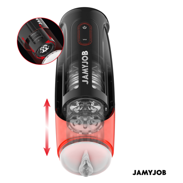 JAMYJOB - STORM MASTURBATORE VAGINALE AUTOMATICO CON 10 MODALITÀ, ROTAZIONE E SPINTA