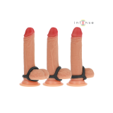 INTENSE - CARSON DOUBLE SILICONE PENIS RING BLACK MODEL 4 - INTENSE F…