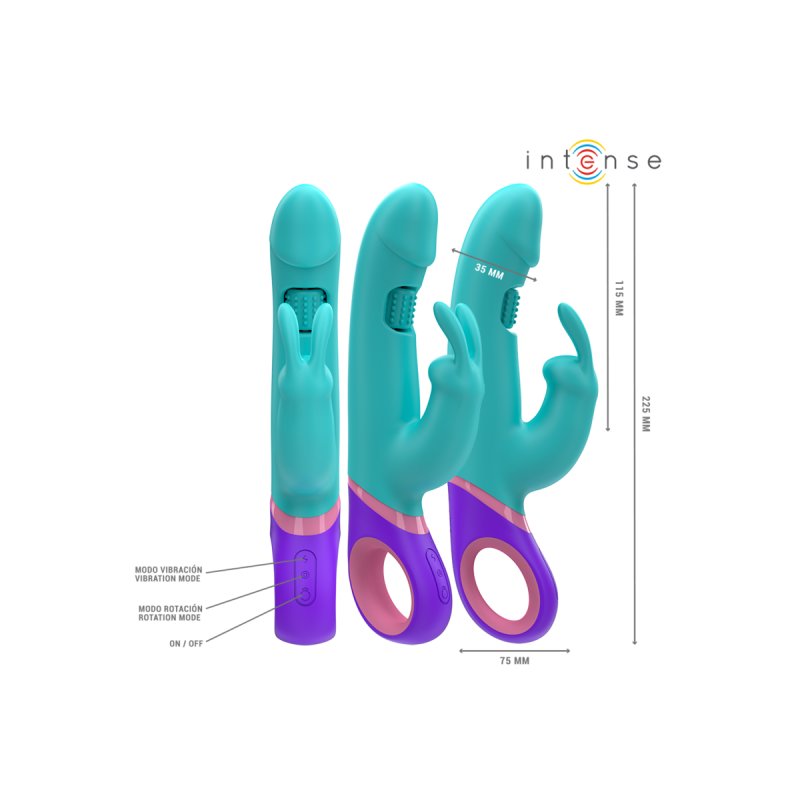 Intense - Mónica Vibrador Rabbit Con Estimulador Rotatorio Del