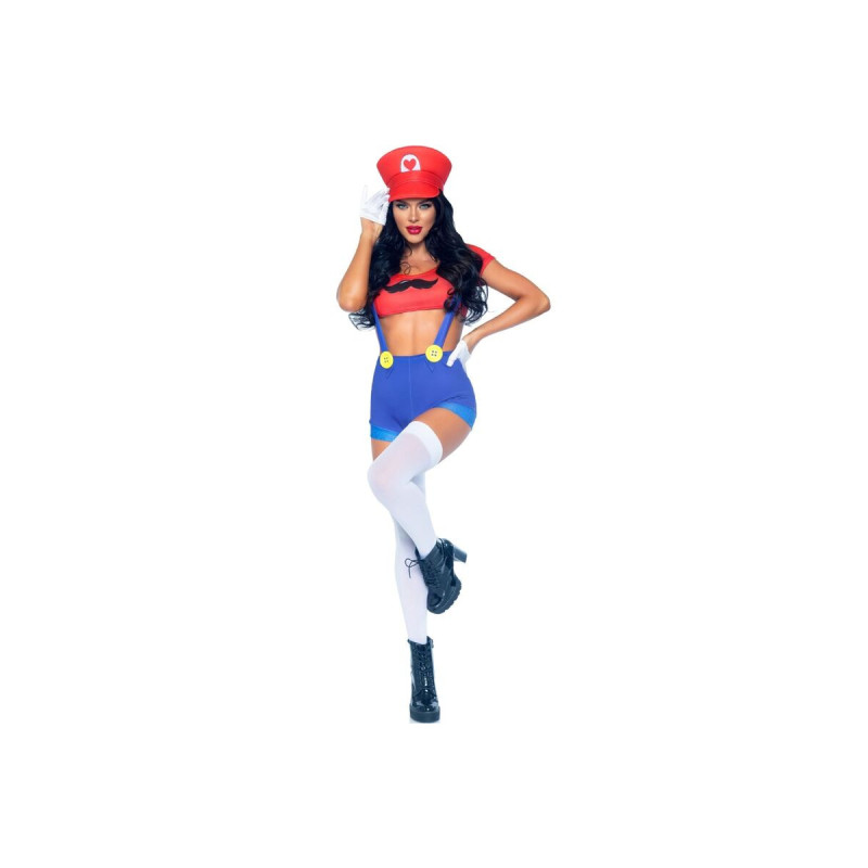 Leg Avenue - Sexy Kostüm Mario Bros Rot/Blau M | Vybes.it