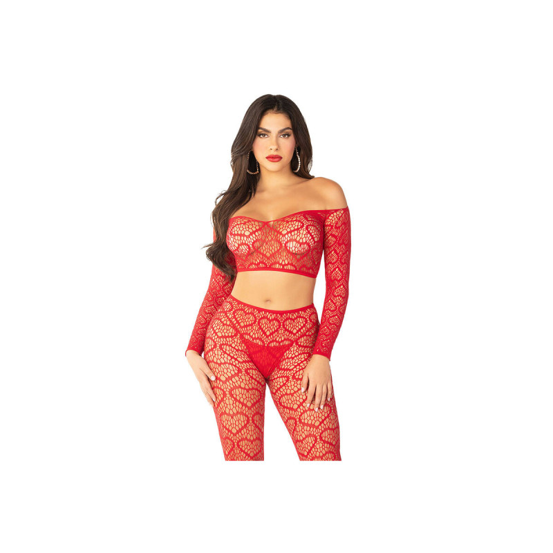 Leg Avenue - Crop Top + Strümpfe Rot Einheitsgrösse | Vybes.it