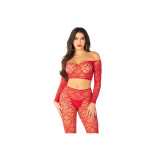 Leg Avenue - Crop Top + Strümpfe Rot Einheitsgrösse | Vybes.it