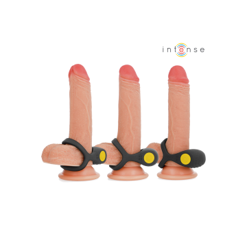 Intense - Alex Anillo Doble Vibrador Pene 10 Vibraciones Negro |