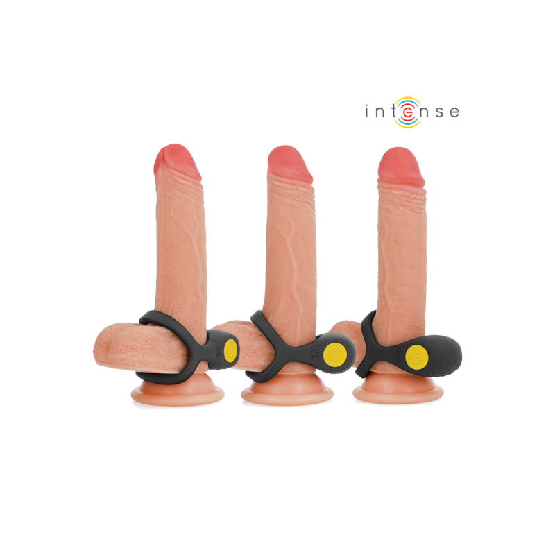 Intense - Alex Vibrateur Double Anneau Pénis 10 Vibrations Noir |