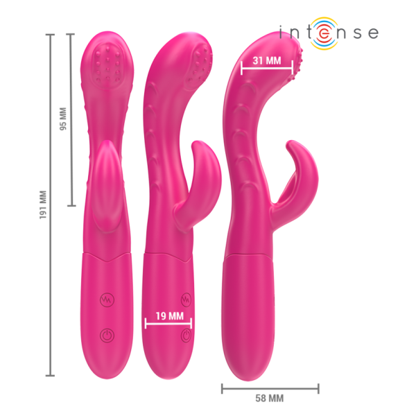 INTENSE - AMARA VIBRATOR WITH STIMULATING TONGUE 10 VIBRATIONS PINK