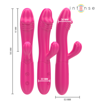 INTENSE - IVY FLEXIBLE VIBRATOR 10 VIBRATIONS WITH STIMULATING TONGUE PINK