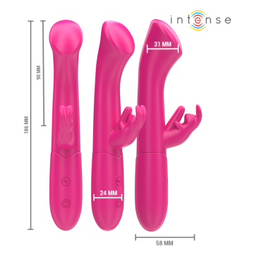 INTENSE - JULIETA RABBIT VIBRATOR 18.6 CM 10 VIBRATIONS PINK
