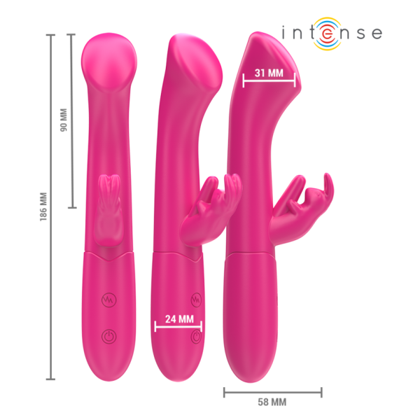 INTENSE - JULIETA RABBIT VIBRATOR 18,6 CM 10 VIBRATIONEN ROSA