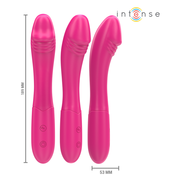 INTENSE - BELINDA VIBRATEUR 19 CM FLEXIBLE 10 VIBRATIONS ROSE