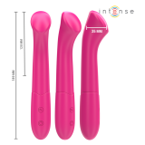 INTENSE - VIBRATORE PATY 19 CM FLESSIBILE 10 VIBRAZIONI MODELLO 2 ROSA