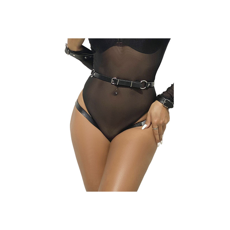 Subblime - 953690 Esposas Con Cinturón Bondage Negro Talla Única |