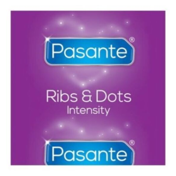 PASANTE - RIBS & DOTS INTENSITY CONDOMS 144 UNITS (BAG)