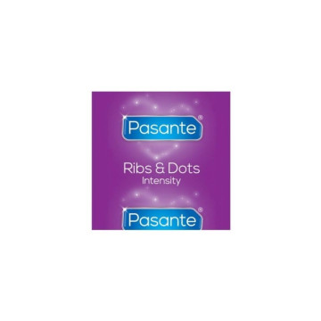 PASANTE - RIBS & DOTS INTENSITY KONDOME 144 EINHEITEN - Kartons von 3…