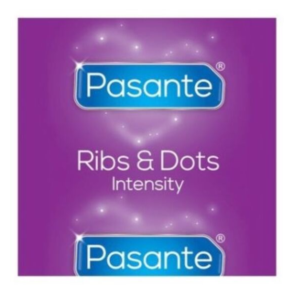 PASANTE - RIBS & DOTS INTENSITY CONDOMS 144 UNITS (BAG)