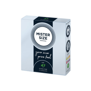 MISTER SIZE - PRÉSERVATIFS TAILLE XS 47 MM (3 UNITÉS) - Boîtes de 3