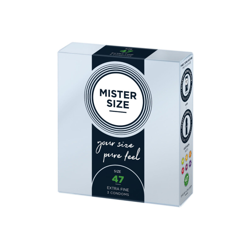 MISTER SIZE - CONDOMS SIZE XS 47 MM (3 UNITS) - Boxes of 3