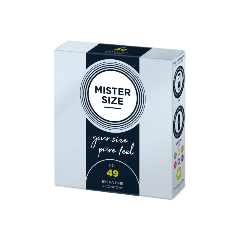 MISTER SIZE - PRÉSERVATIF TAILLE S 49 MM (3 UNITÉS) - Boîtes de 3