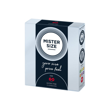 MISTER SIZE - CONDOM SIZE XL 60 MM (3 UNITS) - Boxes of 3