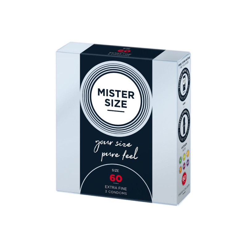 MISTER SIZE - CONDOM SIZE XL 60 MM (3 UNITS) - Boxes of 3