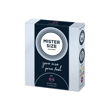 MISTER SIZE - CONDOMS SIZE XXL 64 MM (3 UNITS) - Boxes of 3