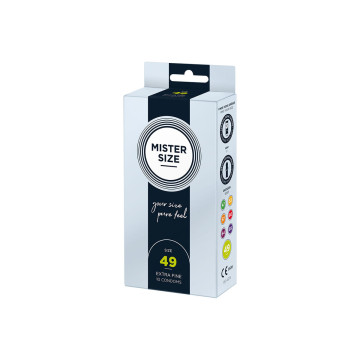 MISTER SIZE - PRÉSERVATIF TAILLE S 49 MM (10 UNITÉS) - Cartons de 4 à…
