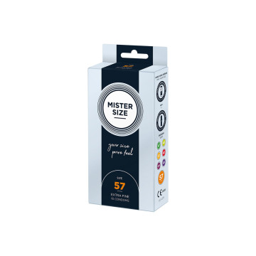 MISTER SIZE - CONDOM SIZE L 57 MM (10 UNITS) - Boxes of 4 to 24