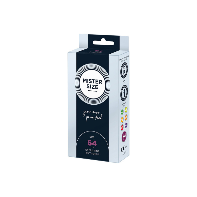 MISTER SIZE - CONDOMS SIZE XXL 64 MM (10 UNITS) - Boxes of 4 to 24