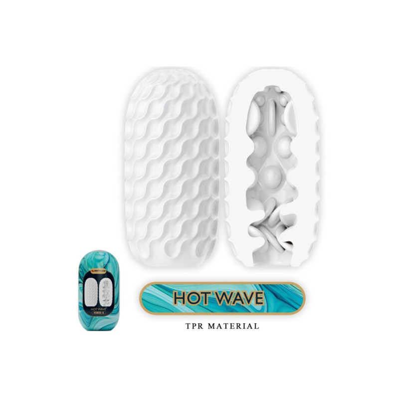 Pretty Love - Hot Wave Masturbador Masculino Silicona Blanco |