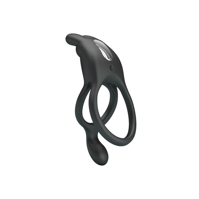 Pretty Love - Seth Doble Anillo Vibrador Rabbit 7 Vibraciones Negro