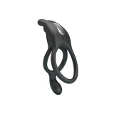 Pretty Love - Seth Doble Anillo Vibrador Rabbit 7 Vibraciones Negro