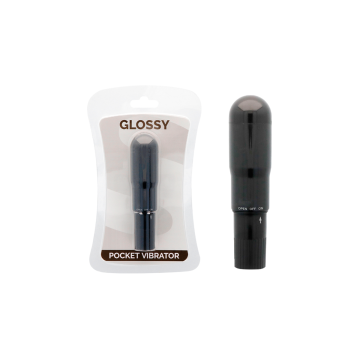 GLOSSY - VIBRATORE TASCABILE NERO - Mini vibratori | Vybes.it