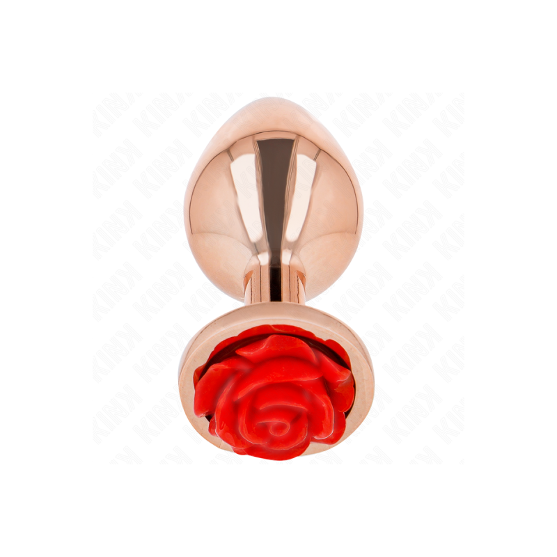 KINK - PLUG ANAL OR ROSE AVEC ROSE ROUGE M - KINK PLEASURE PLUGS - Bo…